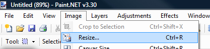 resize